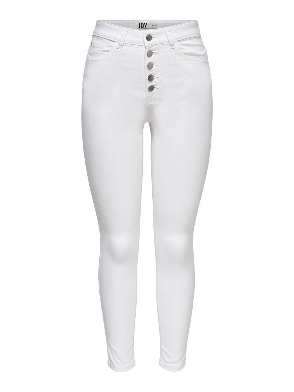 ONLY JDYLara Life HW Ank Button Skinny jeans -White - 15247662