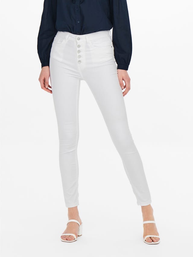 ONLY JDYLara Life HW Ank Button Skinny fit jeans - 15247662