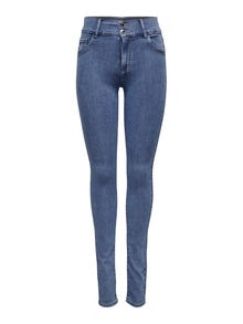 ONLY Skinny Fit High waist Jeans -Medium Blue Denim - 15247755