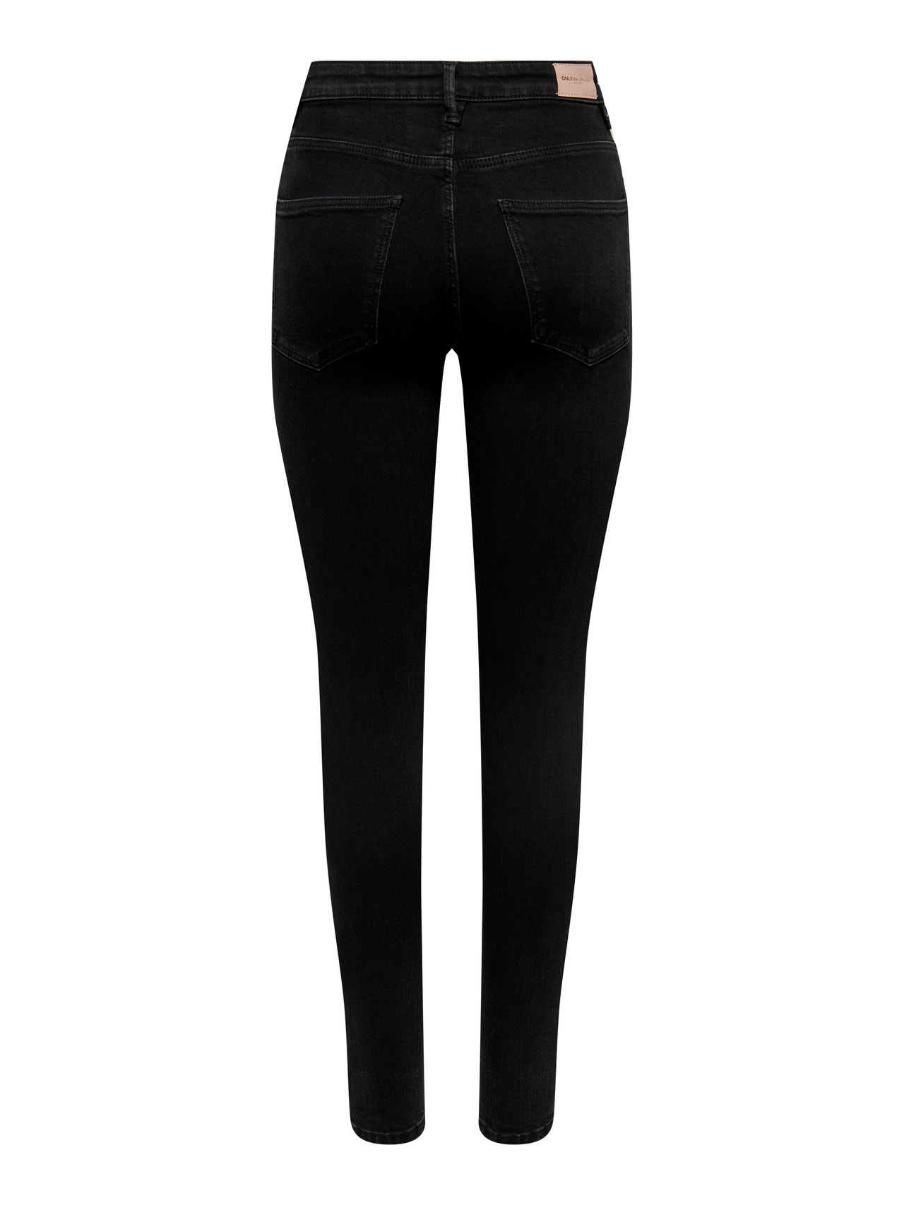 ONLY ONLICONIC High Waist SKinny LONG ANKLE Jeans -Black Denim - 15247810