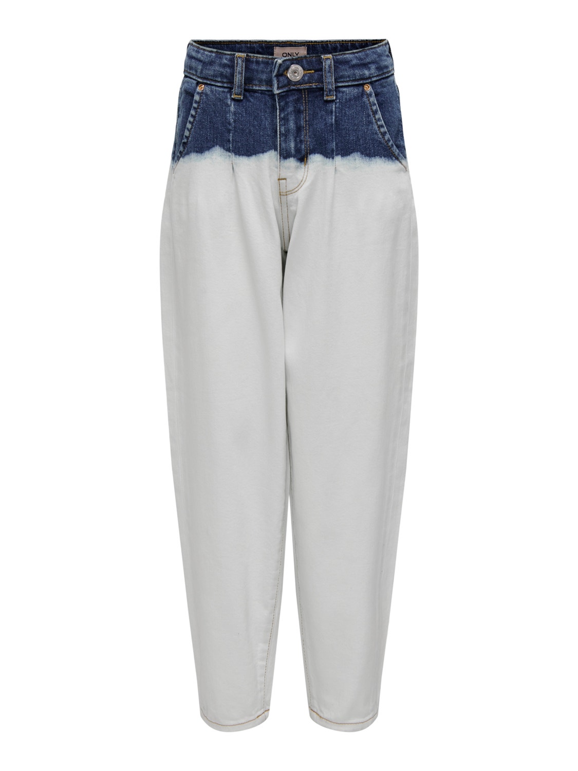 ONLY Modelo KOGLiva corte holgado efecto teñido Jeans de talle alto -Light Medium Blue Denim - 15247841