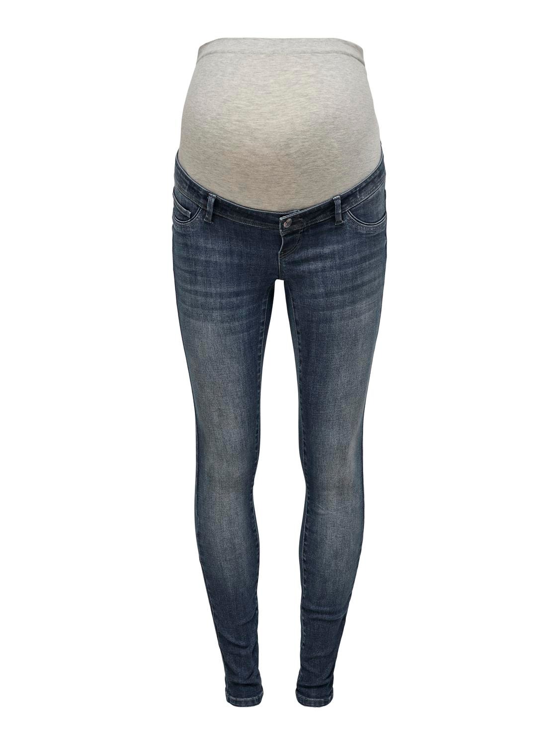 ONLY Skinny Fit Mid waist Jeans -Blue Black Denim - 15247845