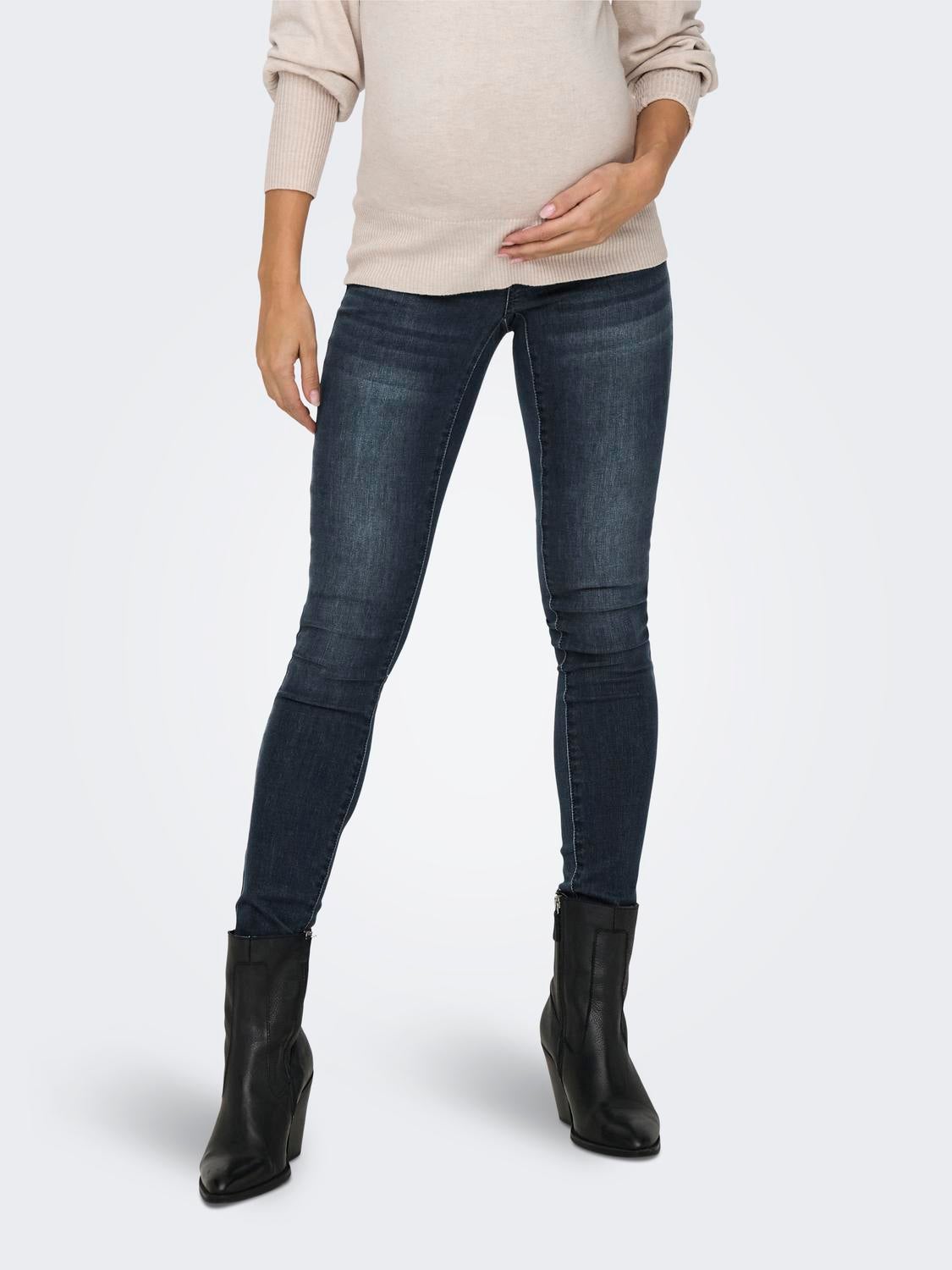 Olmwauw Mittlere Taille Skinny Fit Jeans