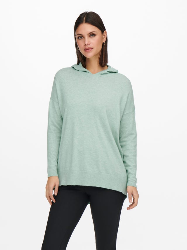ONLY Loose hooded Knitted Pullover - 15248242