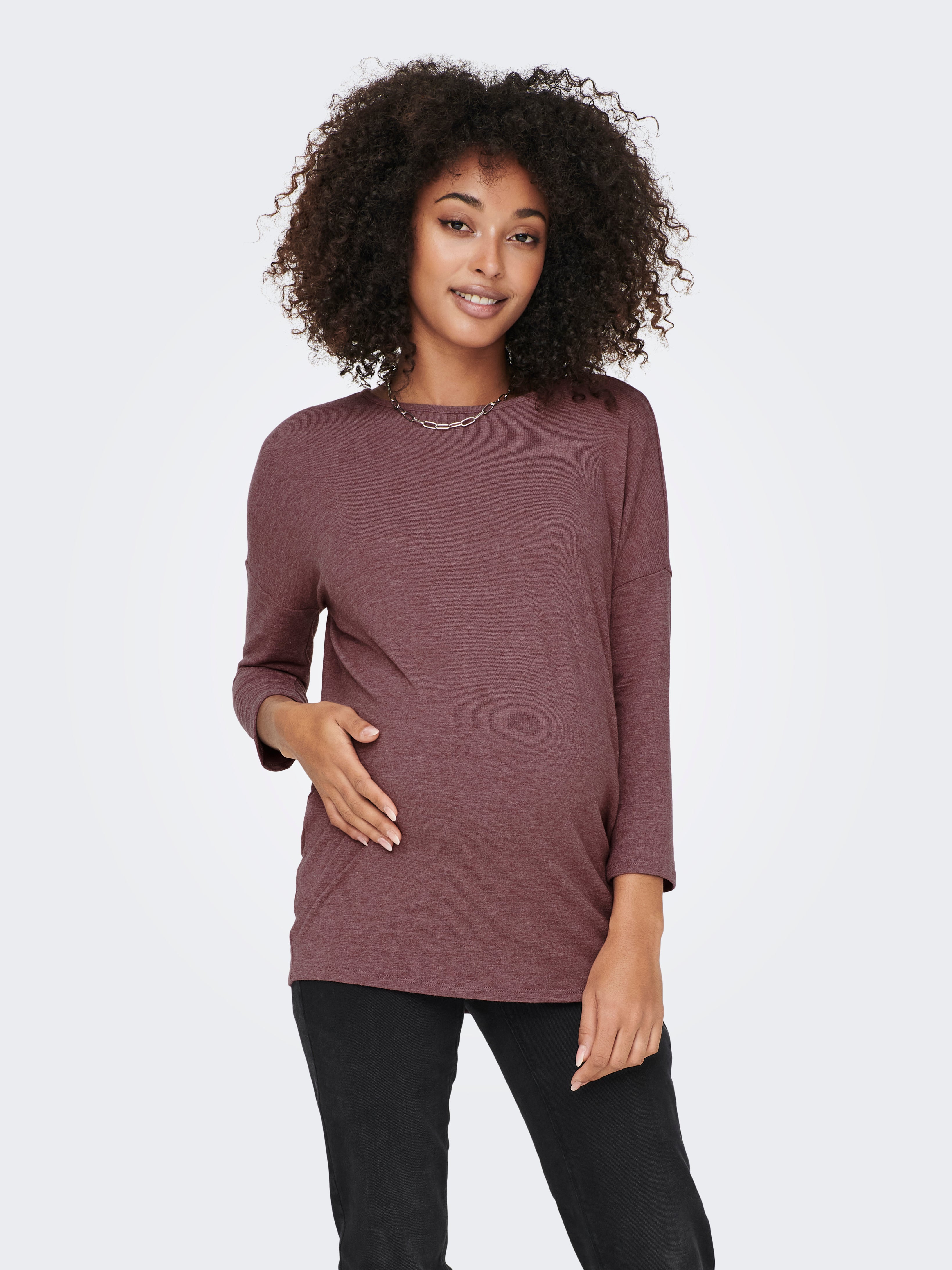 Mama long Top | Dark Purple | ONLY®