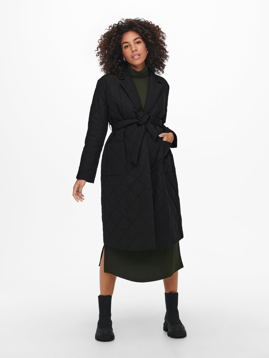 Quilted coat | Black | ONLY®