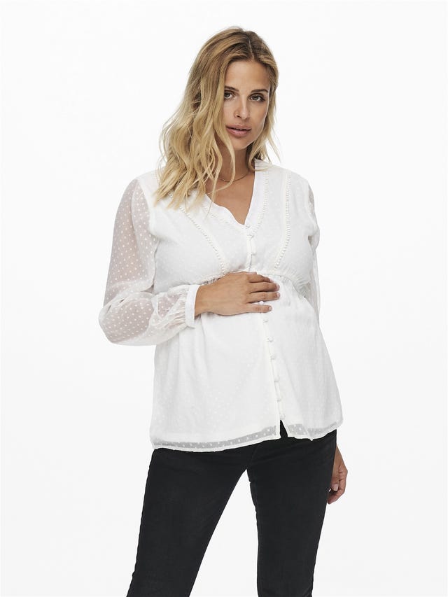 ONLY Mama v-hals top - 15248408