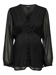 ONLY Mama detaljerad Skjorta -Black - 15248408