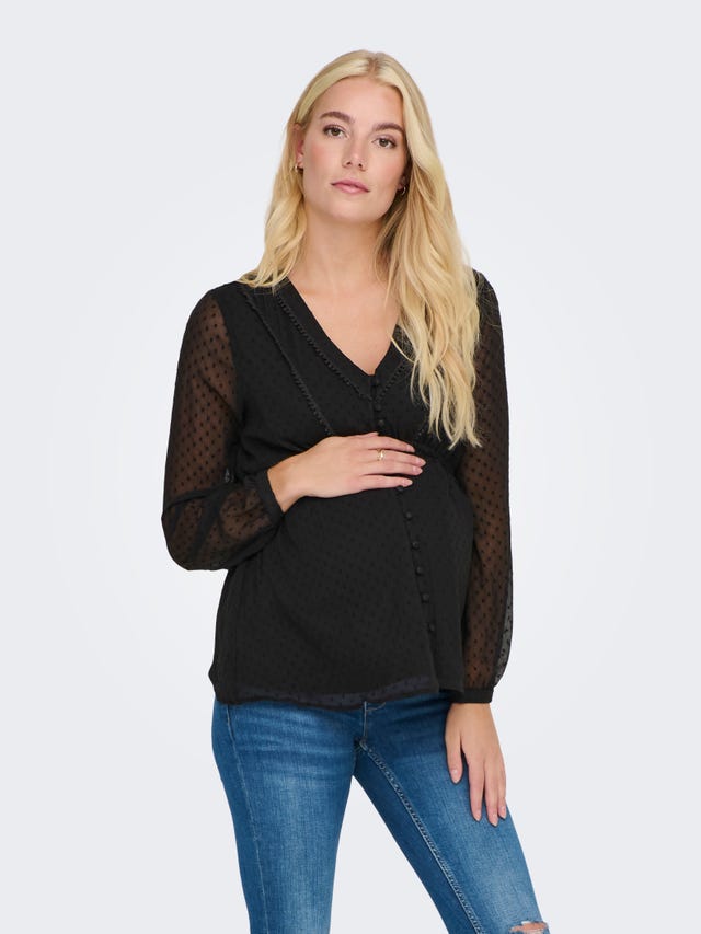 ONLY Mama v-hals top - 15248408