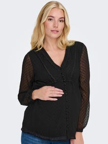 ONLY Mama detaljerad Skjorta -Black - 15248408
