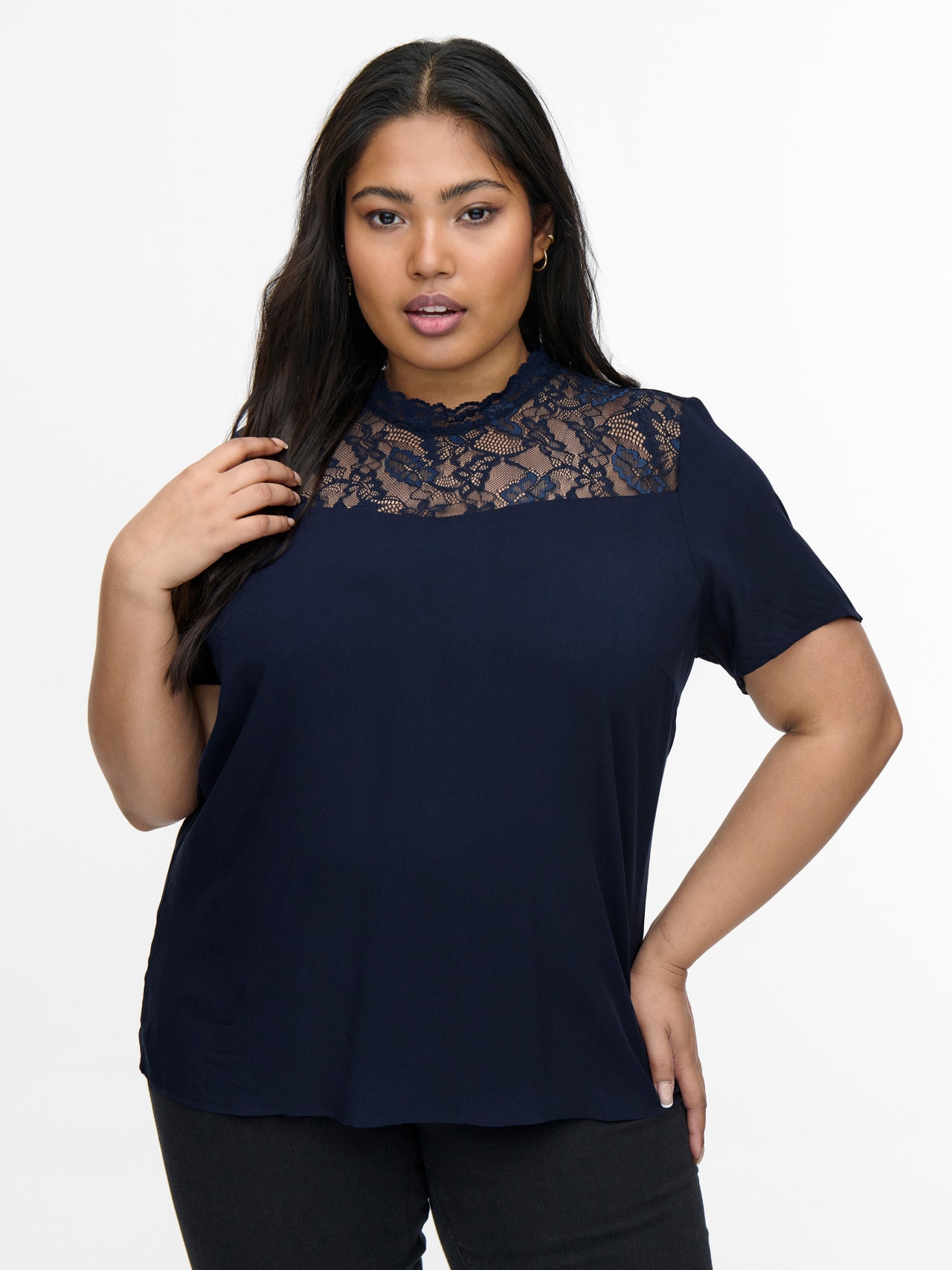 ONLY Regular Fit High neck Top -Night Sky - 15248436