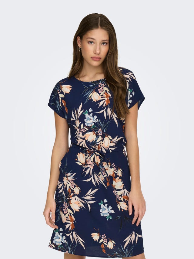 ONLY Mini v-neck dress with print - 15248551