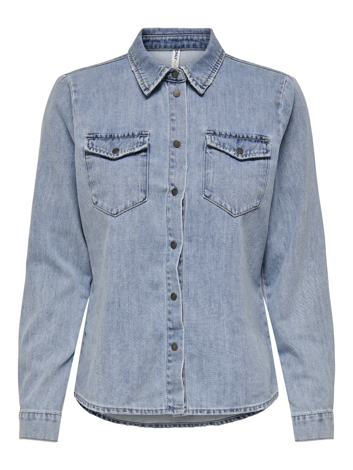 ONLY Standard Fit Shirt -Light Blue Denim - 15248583