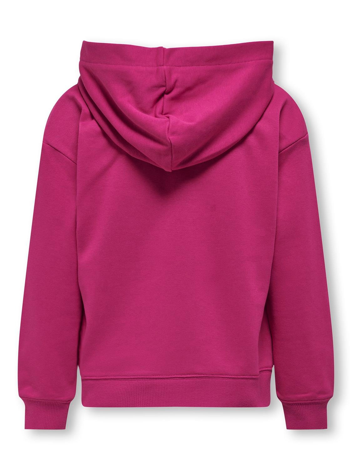 ONLY Couleur unie Sweat à capuche -Very Berry - 15248649