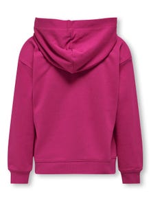 ONLY Einfarbiger Hoodie -Very Berry - 15248649