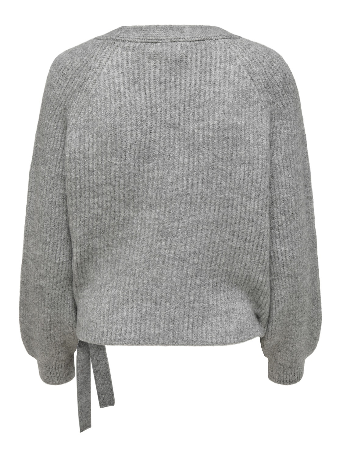 ONLY Wrap Knitted Cardigan -Light Grey Melange - 15248652