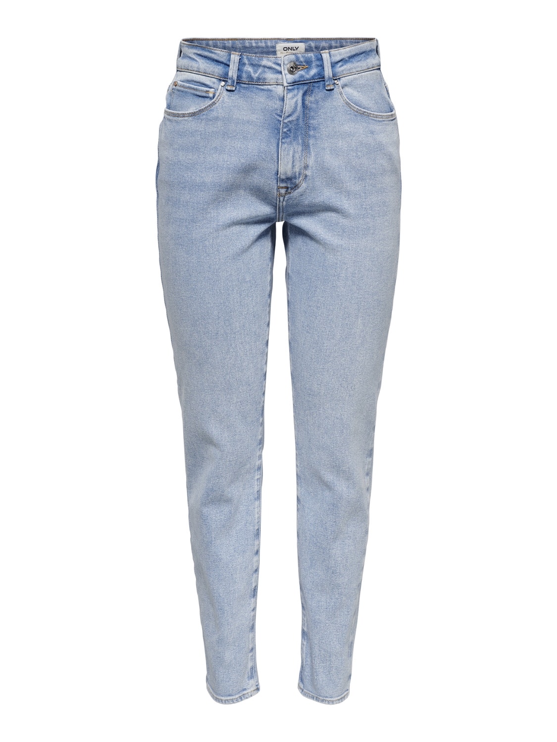 ONLY Gerade geschnitten Hohe Taille Jeans -Light Blue Denim - 15248715