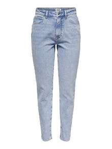 ONLY ONLEmily høy midje Straight fit jeans -Light Blue Denim - 15248715