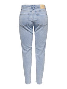 ONLY Straight Fit High waist Jeans -Light Blue Denim - 15248715
