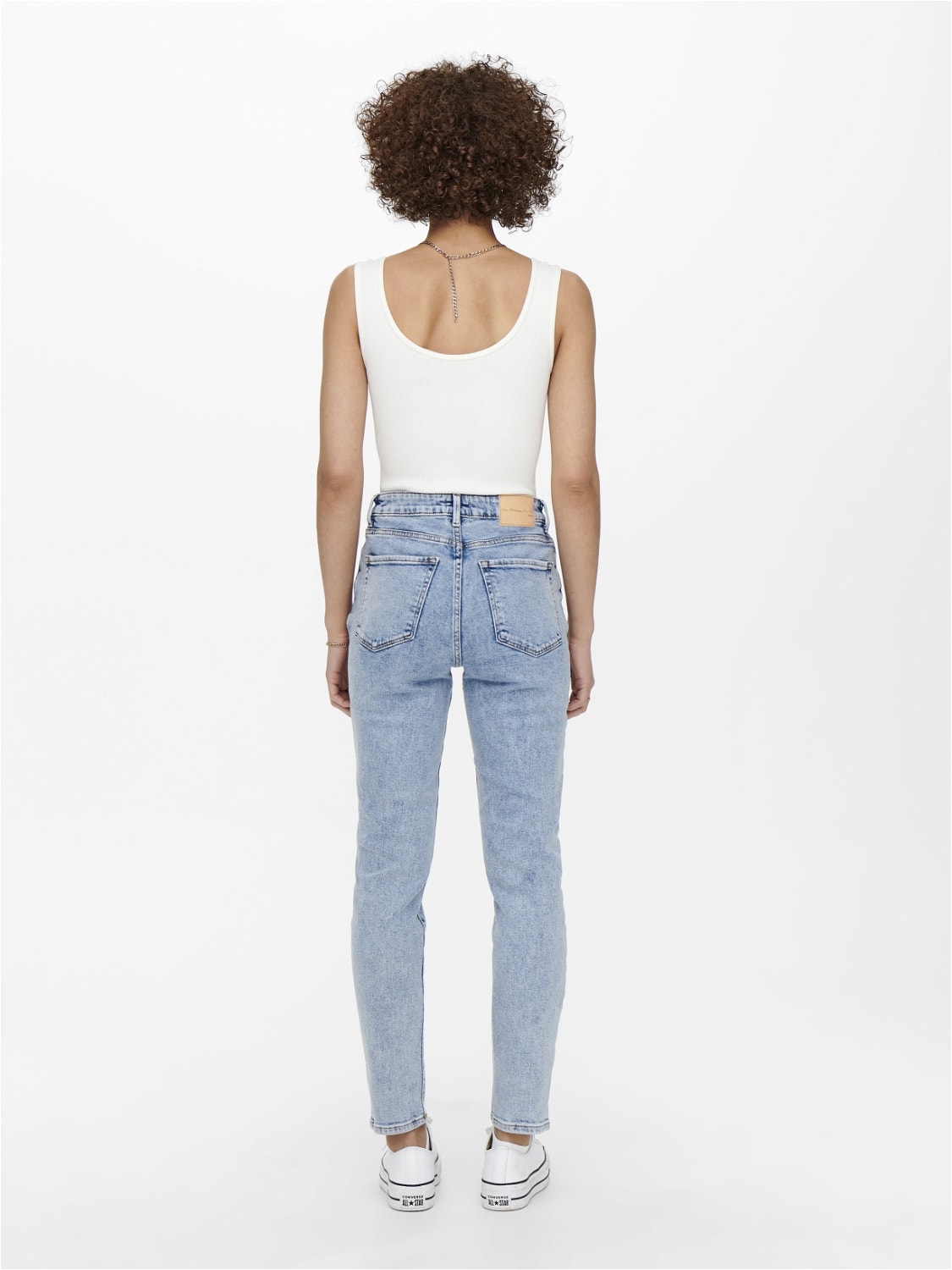 ONLY Jeans Straight Fit Taille haute -Light Blue Denim - 15248715