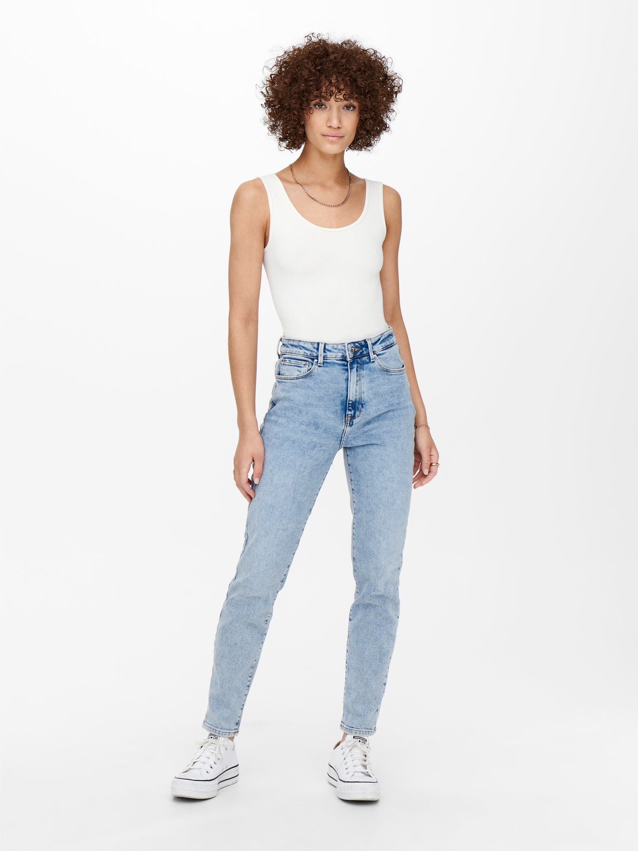 ONLEMILY High waist Straight Fit Jeans | Light Blue | ONLY®