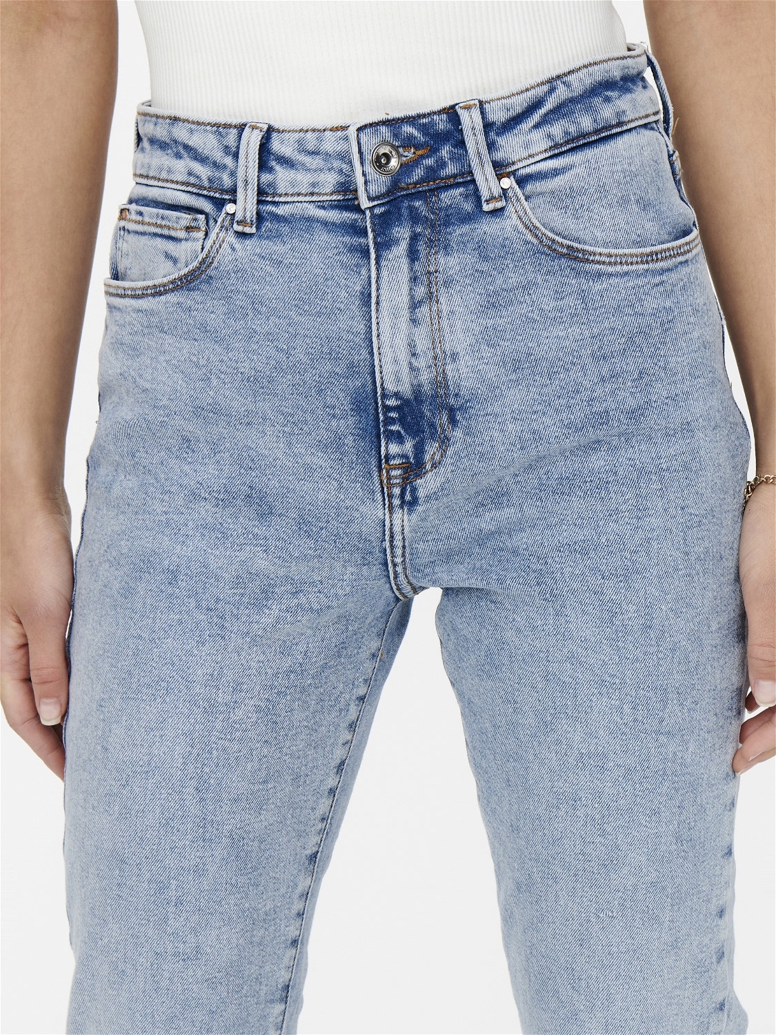 ONLY ONLEmily highwaisted Straight fit jeans -Light Blue Denim - 15248715