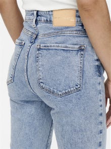 ONLY Jeans Straight Fit Taille haute -Light Blue Denim - 15248715