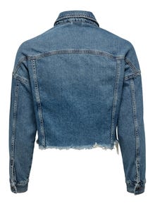 ONLY Cropped Denim jacket -Medium Blue Denim - 15248754