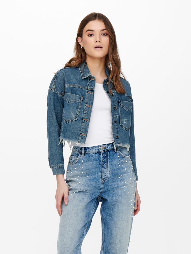 ONLY Cropped Fit Jeansjacke - 15248754