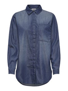 ONLY Oversized Skjorte -Medium Blue Denim - 15248765