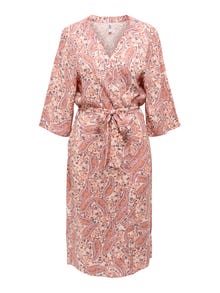 ONLY Lang, 3/4-ærmet Kimono -Sandshell - 15248834