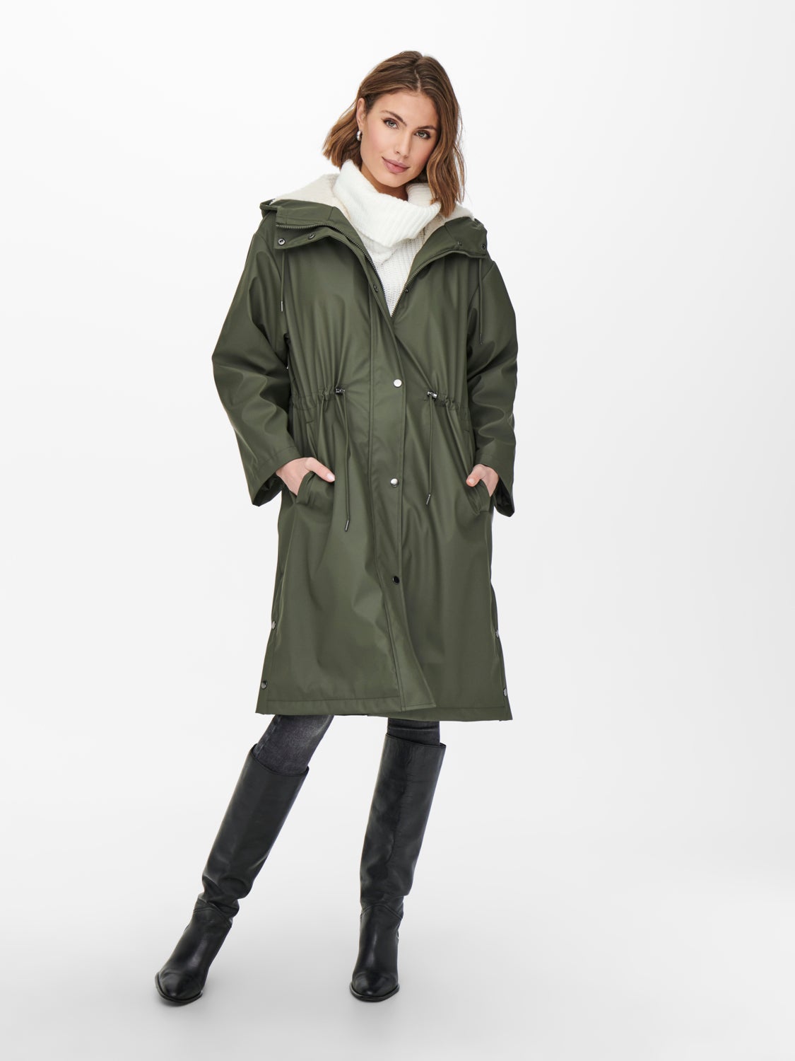 Jaune/vert olive Visiter la boutique OnlyONLY Veste de pluie pour femme Mama longue XL 