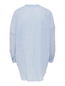 ONLY Lang, løstsiddende Skjorte -Della Robbia Blue - 15248916
