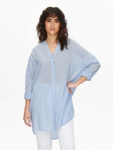 ONLY Lang, løstsiddende Skjorte -Della Robbia Blue - 15248916