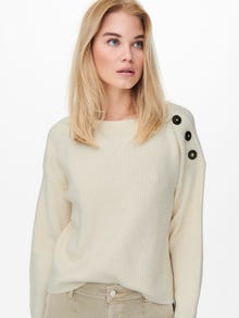 ONLY Boat neck Pullover -Whitecap Gray - 15249132