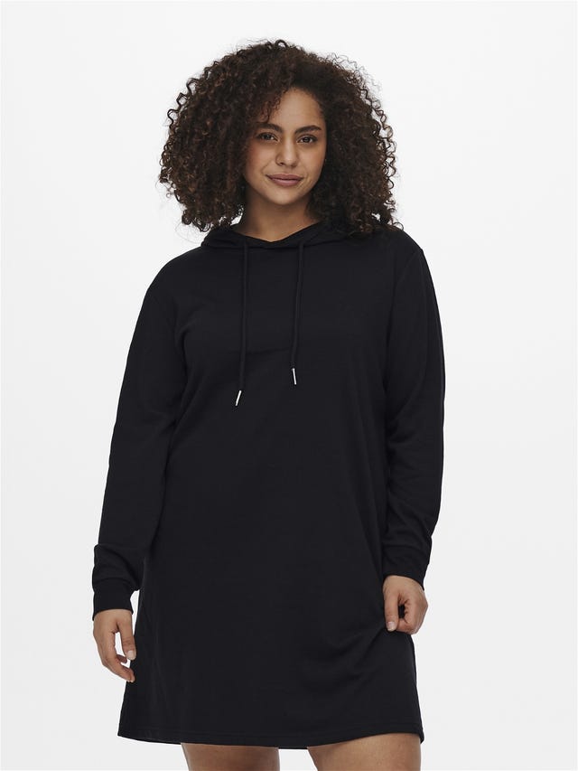 ONLY Curvy hooded sweat Dress - 15249175