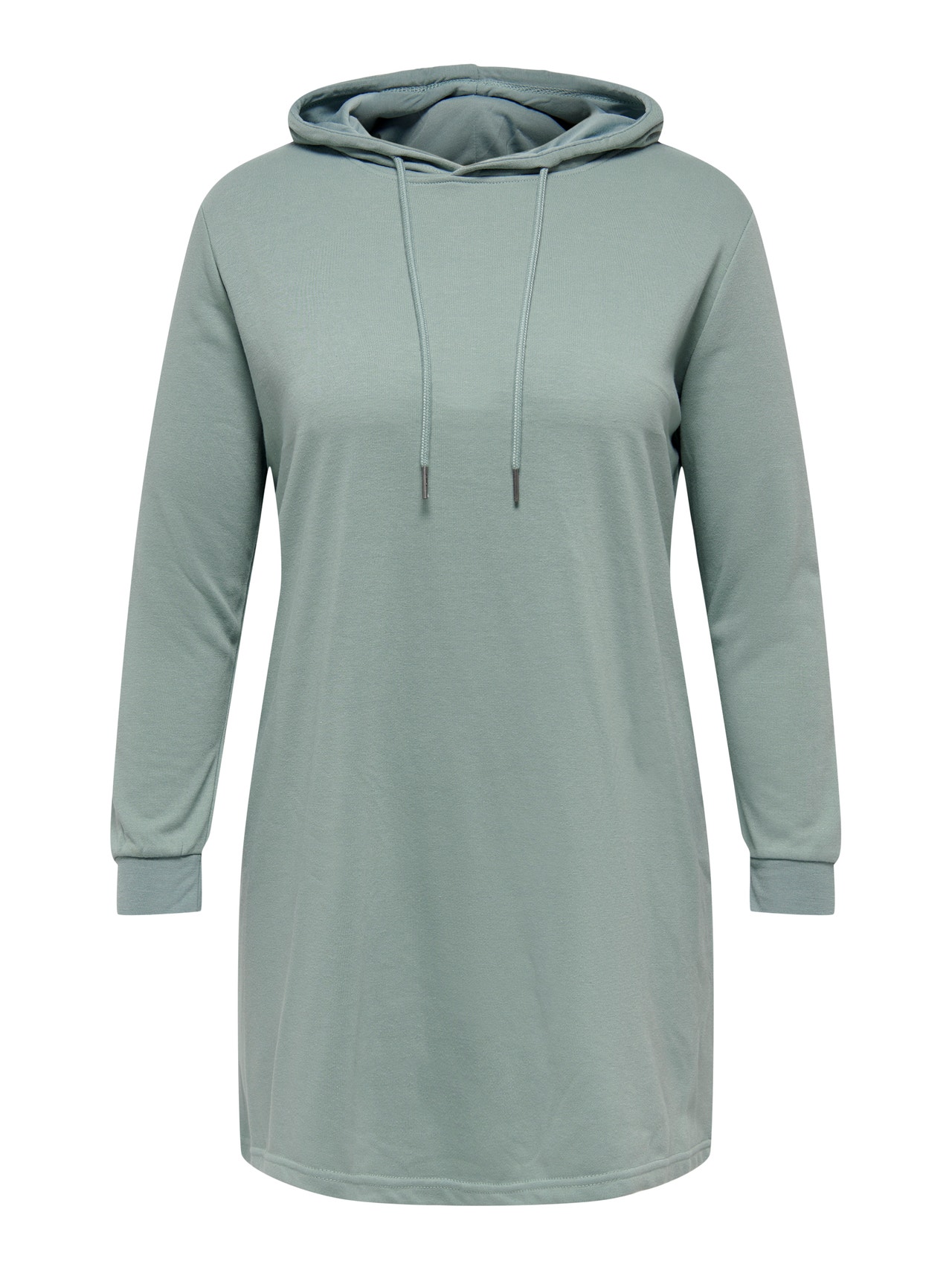 ONLY Curvy hooded sweat Dress -Chinois Green - 15249175
