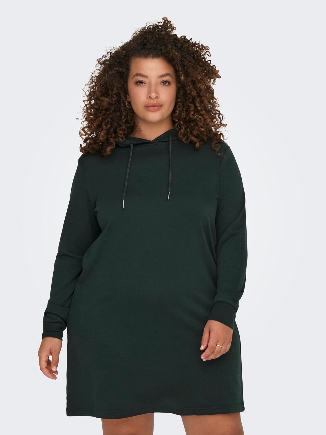 Curvy capuchon tuniek sweat | Donker Turquoise | ONLY®