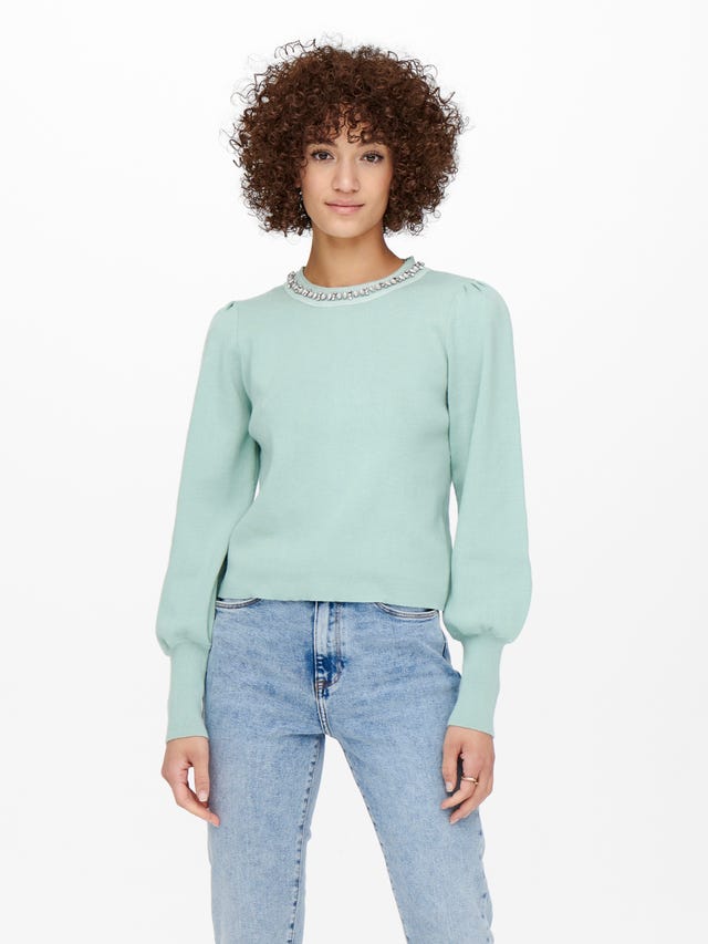 ONLY Embellished Knitted Pullover - 15249179