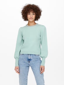 ONLY O-Neck Pullover -Harbor Gray - 15249179