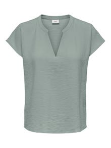 ONLY Tops Regular Fit Col en V Manches volumineuses -Chinois Green - 15249287