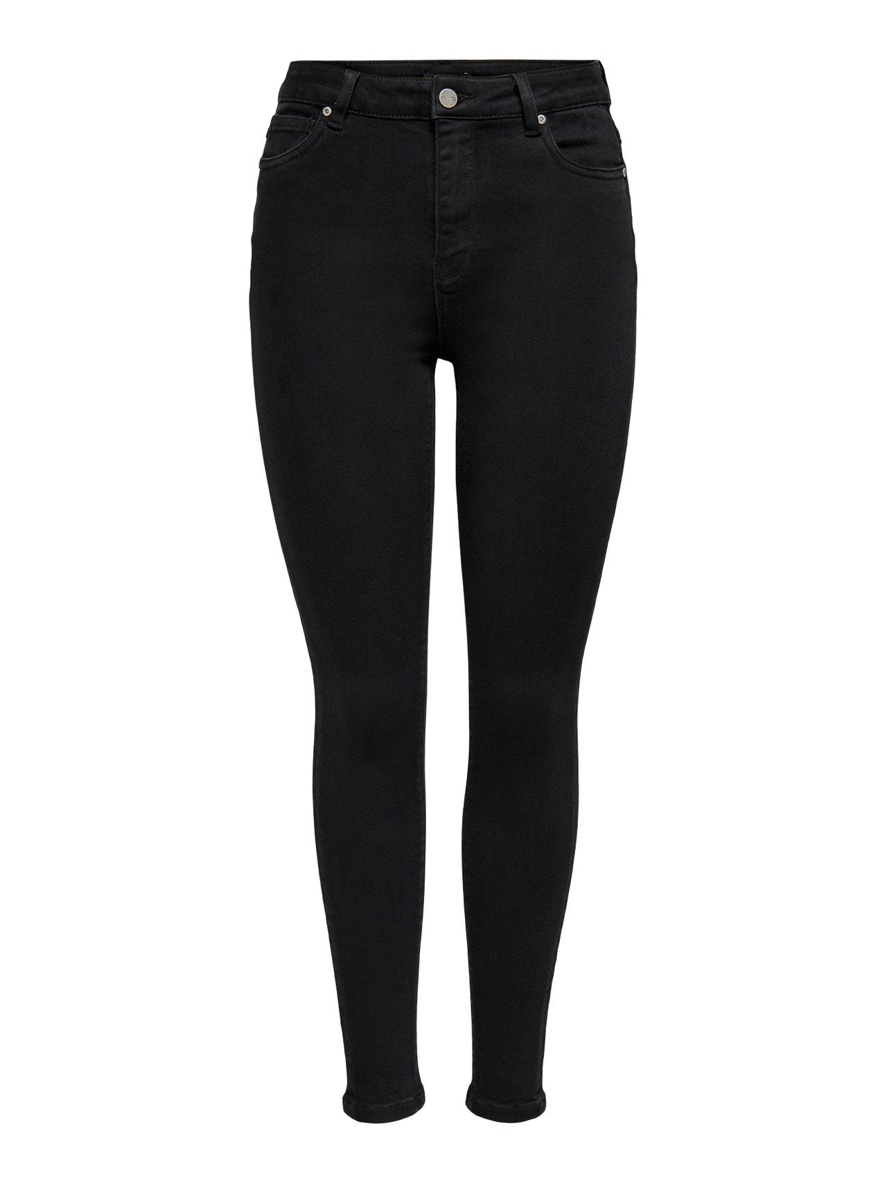 ONLY ONLMILA Wysoka talia Krój skinny Jeans -Black - 15249386