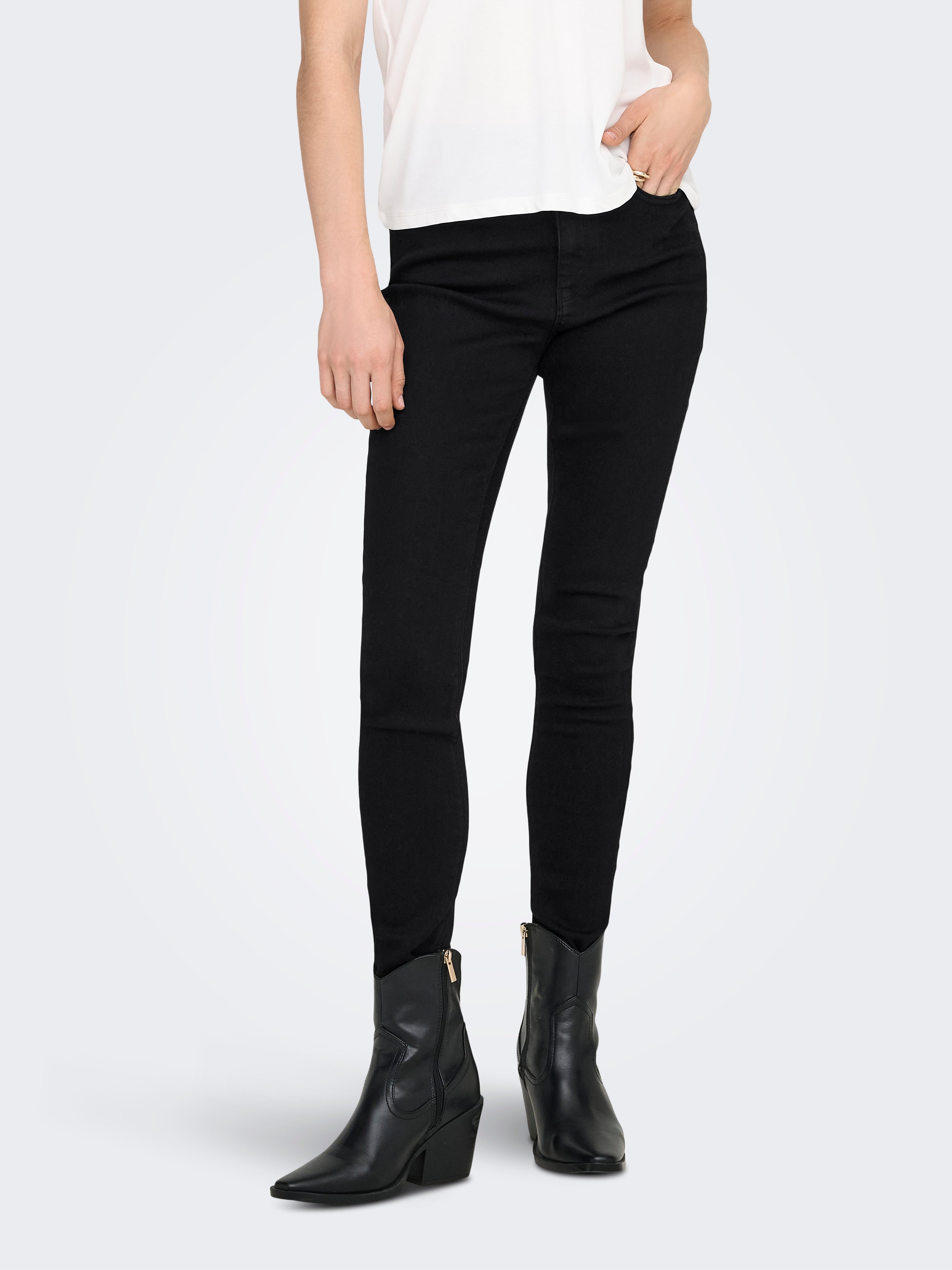 ONLY Onlmila Skinny Jeans voor dames, hoge taille, skinny fit jeans, blauw (medium blue denim), 31W / 30L ONLY Onlmila Skinny Jeans voor dames, hoge taille, skinny fit jeans, blauw (medium blue denim), 31W / 30L