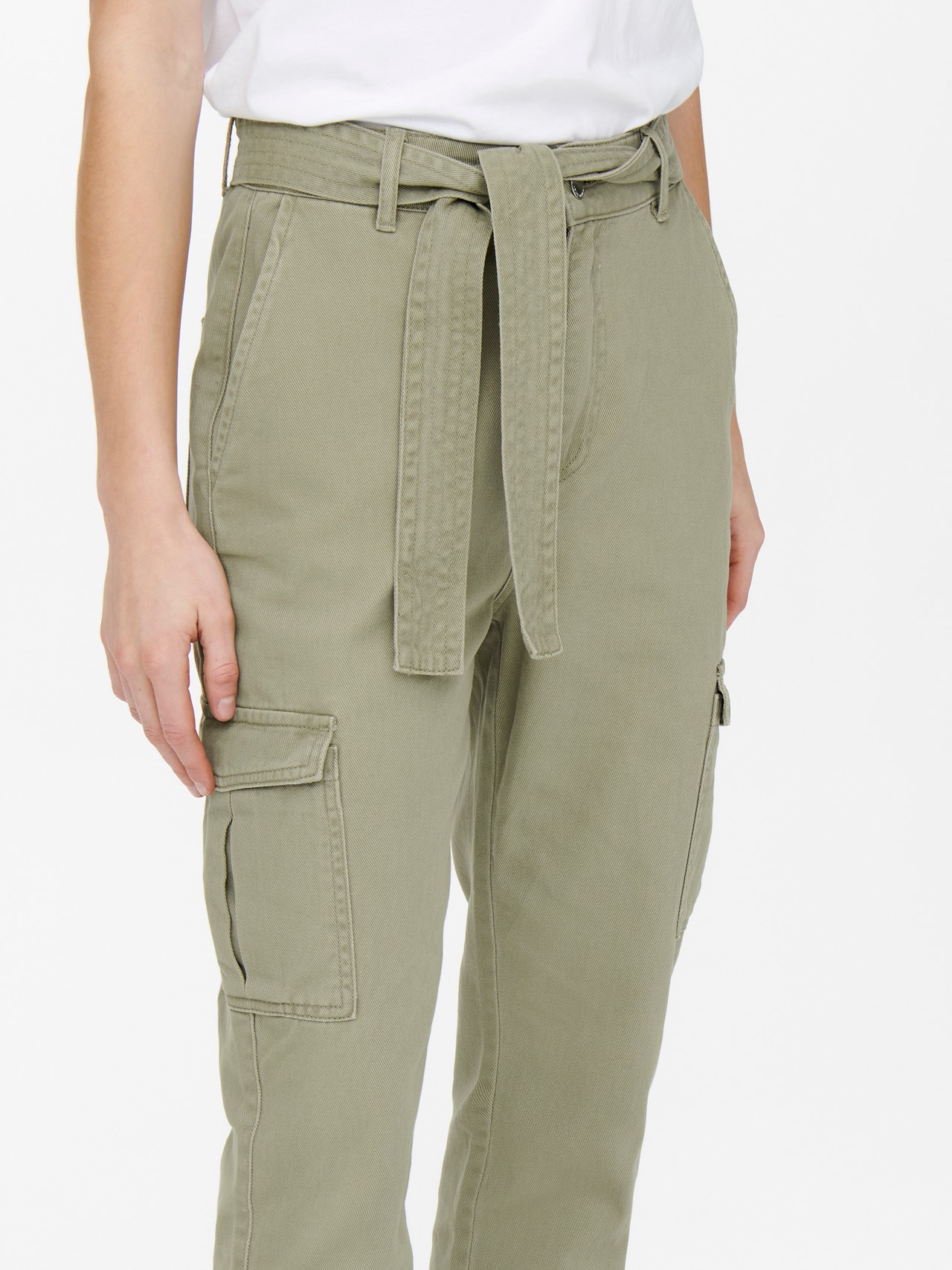ONLY High waisted Cargo Trousers -Mermaid - 15249397