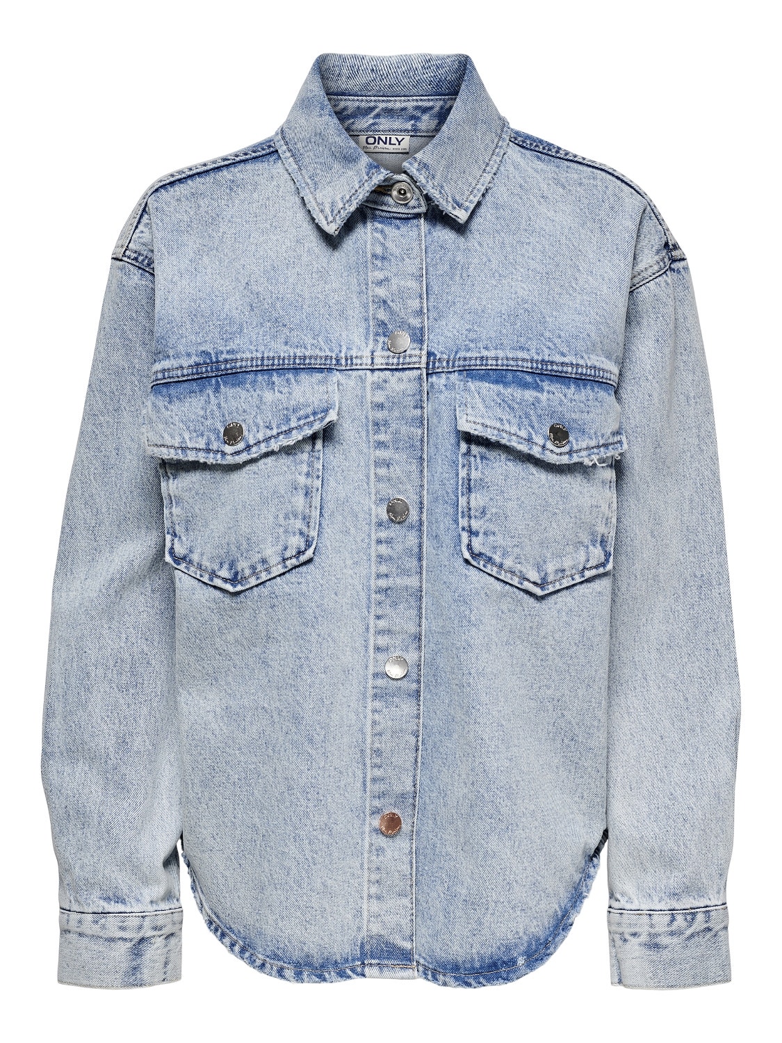 ONLY Standard fit Overhemd kraag Manchetten met knoop Overhemd -Light Blue Denim - 15249408
