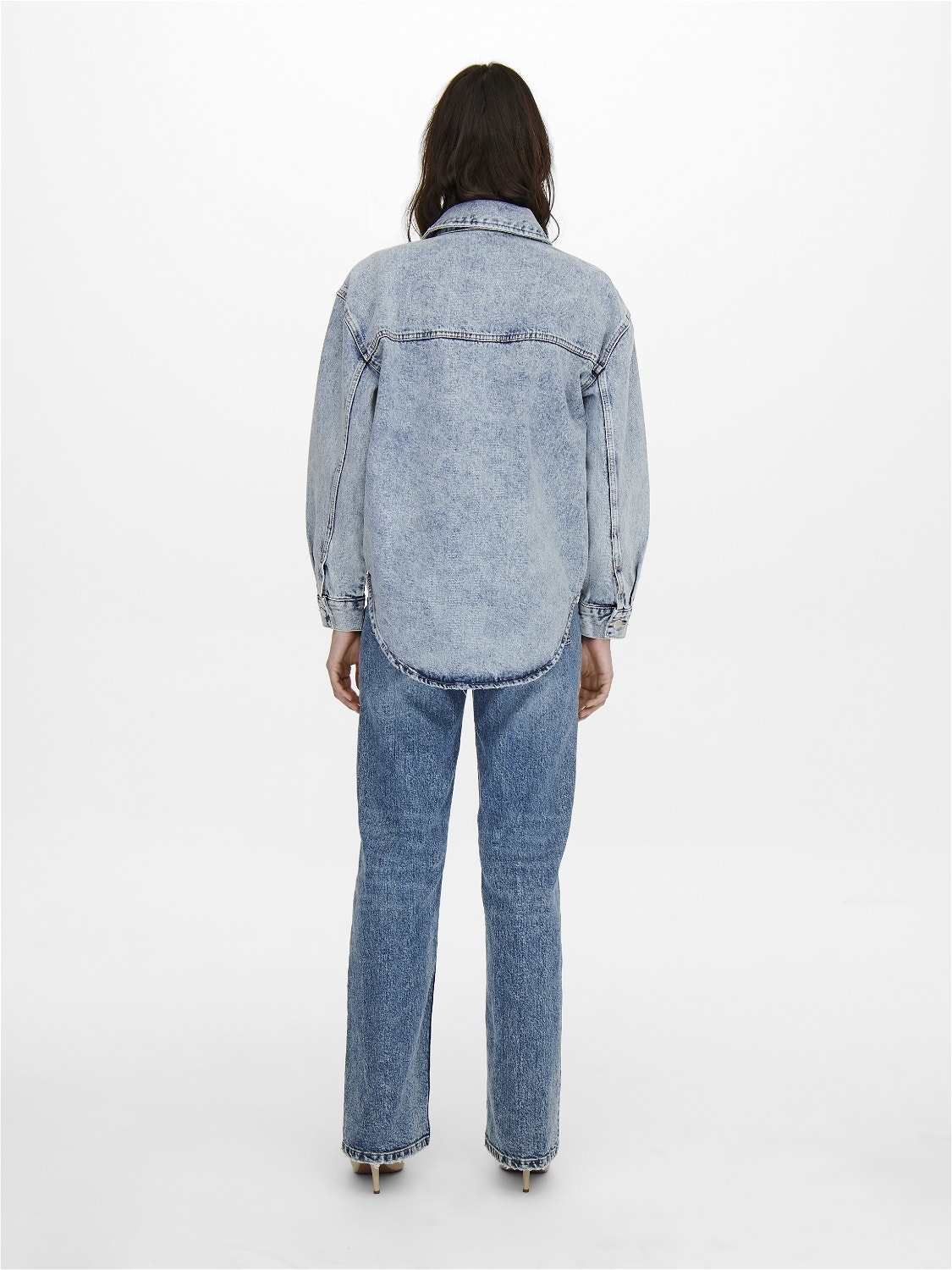 ONLY Överdimensionerad Jeansskjorta -Light Blue Denim - 15249408