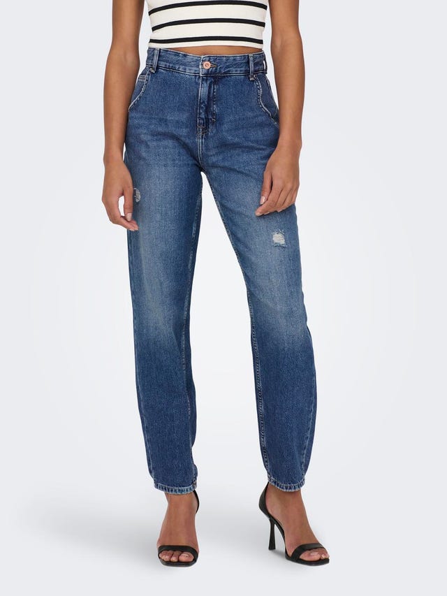 ONLY Karotte Hohe Taille Jeans - 15249484