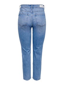 ONLY ONLEMILY HIGH WAIST STRAIGHT JEANS -Light Blue Denim - 15249500