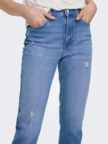 ONLY ONLEMILY HIGH WAIST STRAIGHT JEANS -Light Blue Denim - 15249500