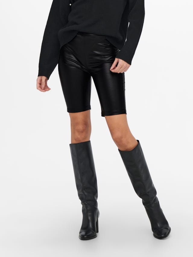 ONLY Faux leather biker Shorts - 15249566